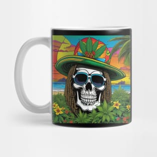 Reggae Music - Jamaican Stoner Skull 1 Mug